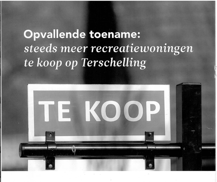 Steeds meer recreatiewoningen op Terschelling staan te koop. (Terschelling Magazine, foto's: archief)